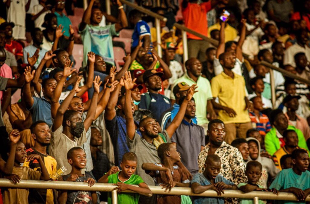 Real Tamale City fans cheering their team