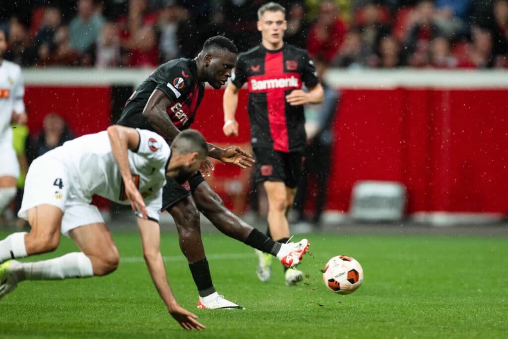 One goal behind Harry Kane! Victor Boniface on fire in Germany 2 Leverkusen's Victor Boniface scores to 3:0.