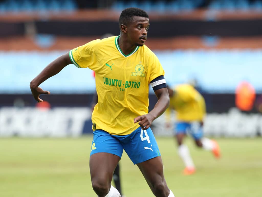 Teboho Mokoena - Salary, stats, wife, net worth 1 Teboho Mokoena of Sundowns during the 2023 CAF Champion League