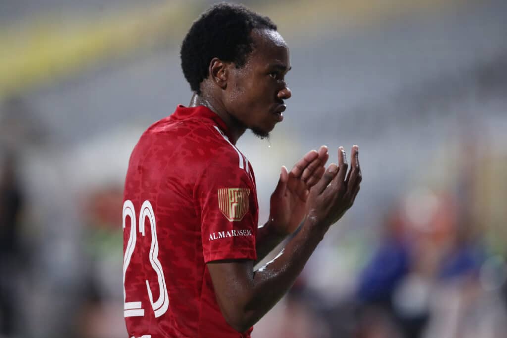 Percy Tau of Al Ahly during the Egyptian Premier League 