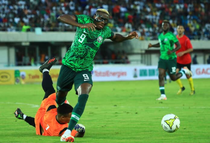 Victor Osimhen skips past a player for the Super Eagles Victor Osimhenâs longest goal droughts: Nigeria striker’s struggles explored