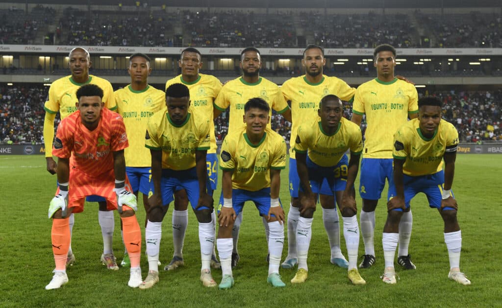 Mamelodi Sundowns Team Picture during the DStv Premiership 2023/24 match between Orlando Pirates and Mamelodi Sundowns