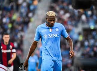 Osimhen reacts to De Laurentiis’ claims on his Napoli future