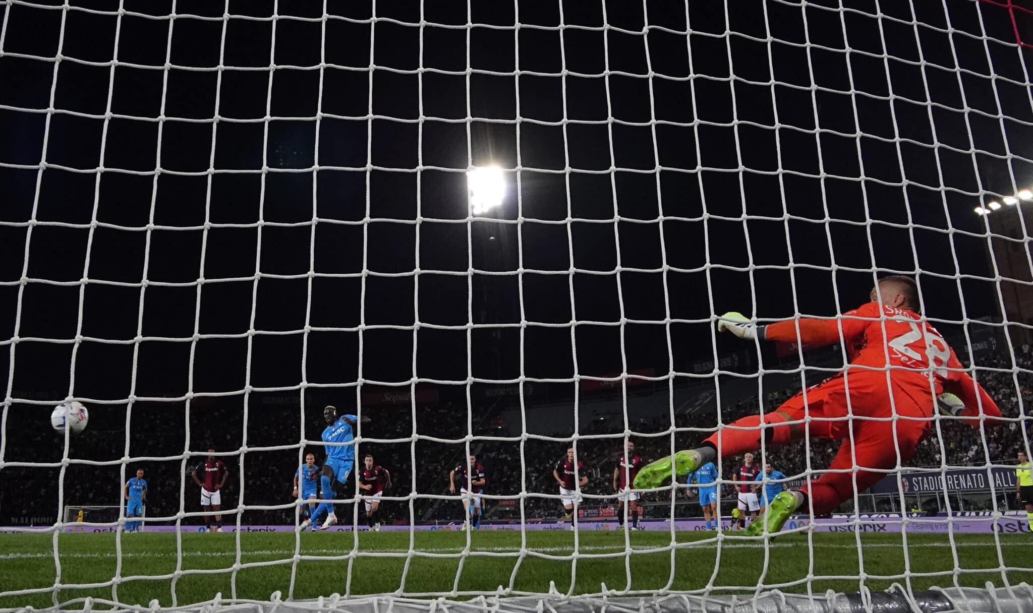 Osimhen misses penalty against Bologna