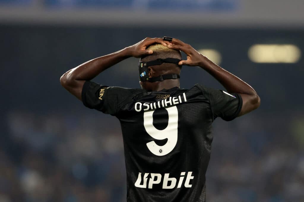 Victor Osimhenâs longest goal droughts: Nigeria striker's struggles explored 1 Osimhen with his hands on his head during a Napoli match