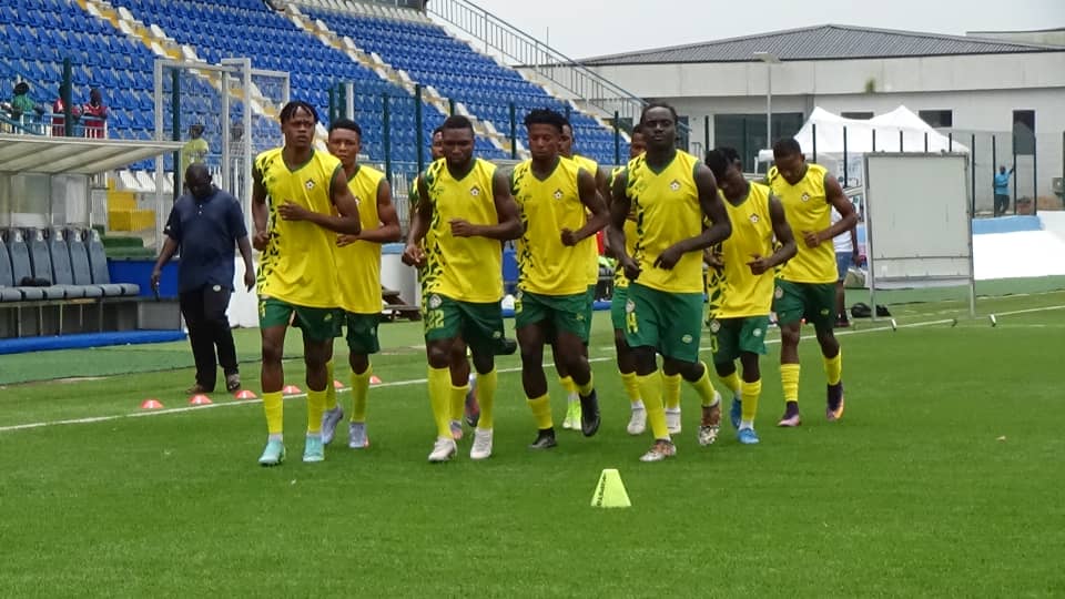 Katsina united vs kwara united, the harmony boys warm up