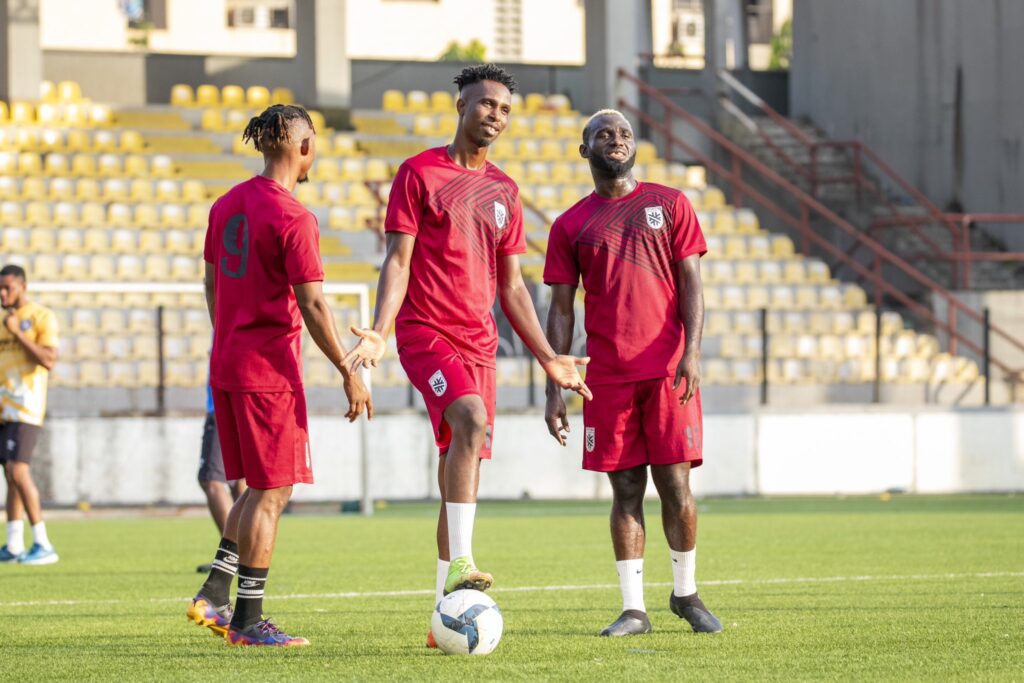 Sporting Lagos players training ahead of NPFL opener