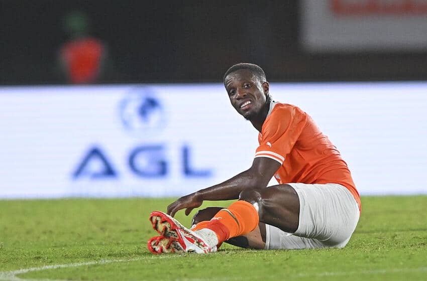 Wilfried Zaha in action for Ivory Coast