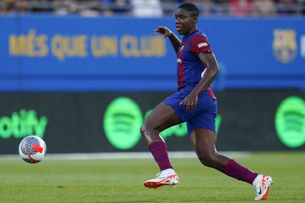 Putellas breaks record, Oshoala 4th in Barcelona Femeni's all-time top scorer 1 Asisat Oshoala of FC Barcelona during the Pre-season friendly