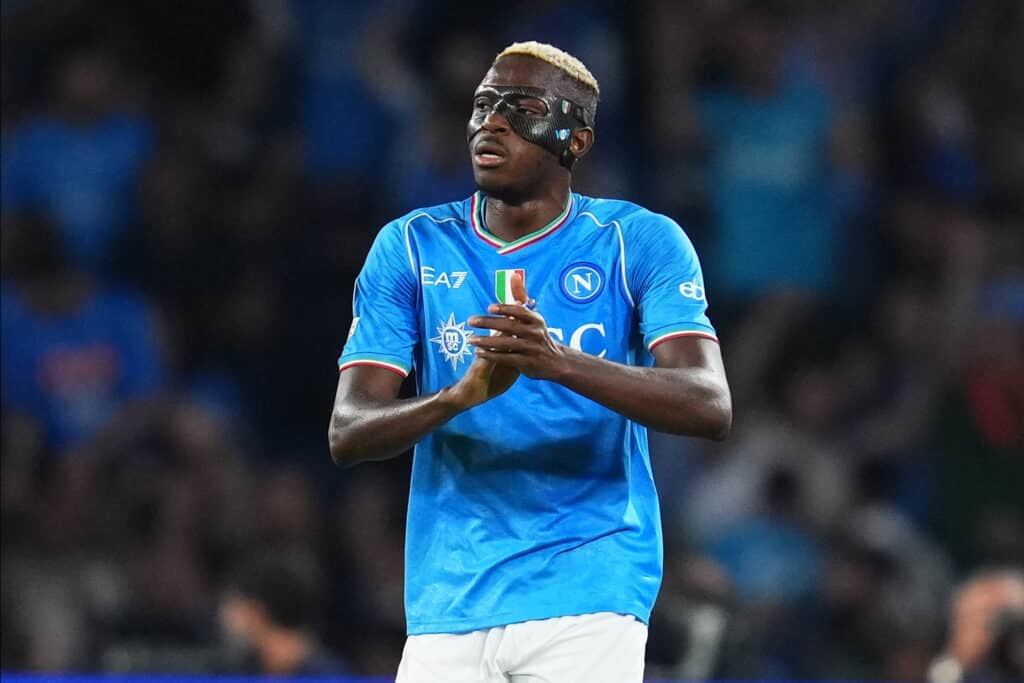 Osimhen vs Jesus vs Morata - Stats compared as Super Eagles striker looks to exit 1 Victor Osimhen of SSC Napoli during the UEFA Champions League