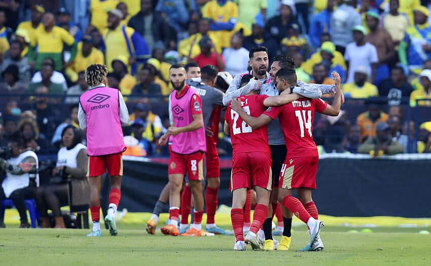 Wydad AC vs Mamelodi Sundowns lineups - African Football League 2 Wydad AC players celebrate