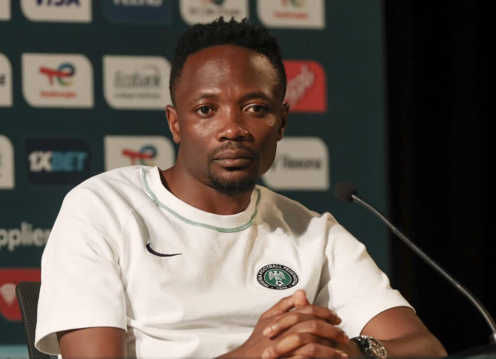 Ahmed Musa of Nigeria during the 2023 Africa Cup of Nations Nigeria Press Conference 
