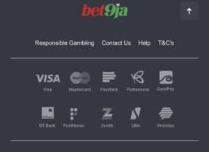 Bet9ja payment methods