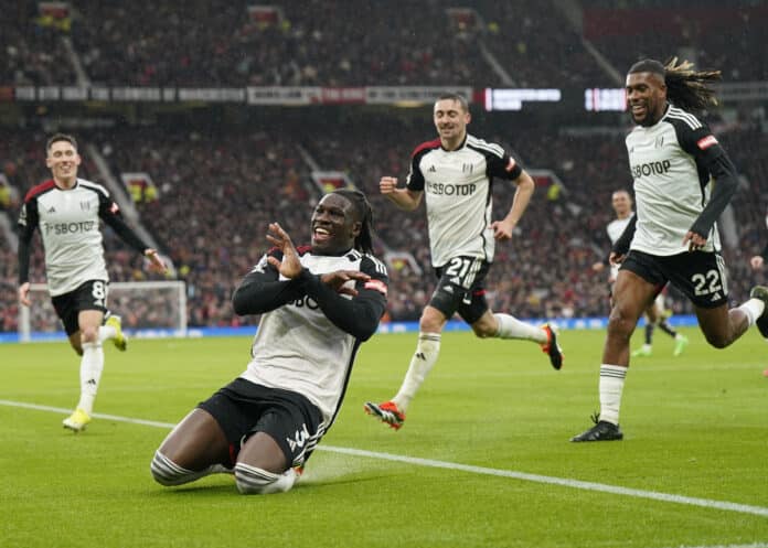 Manchester United v Fulham - Premier League - Old Trafford Calvin Bassey makes exclusive Nigerian list with Old Trafford goal